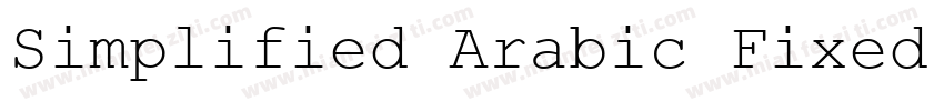Simplified Arabic Fixed Regular字体转换
